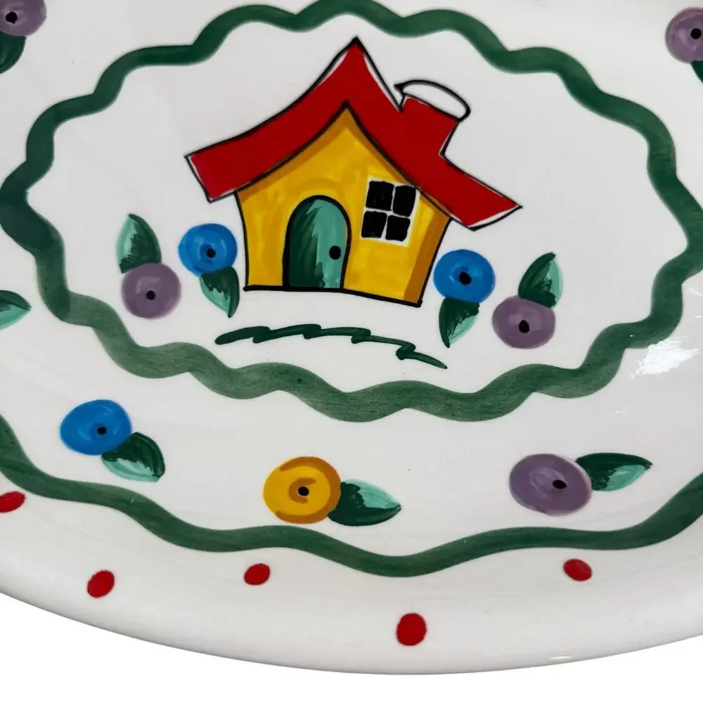 Mary Engelbreit Ink Gaetano Pottery #4003 Cottage House Platter
